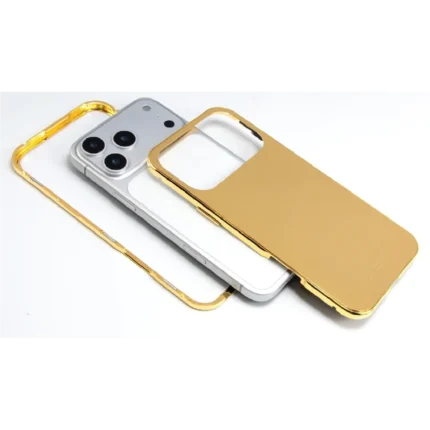 24k Gold iPhone 17 Pro Pro Max Custom Cover Back Side.webp