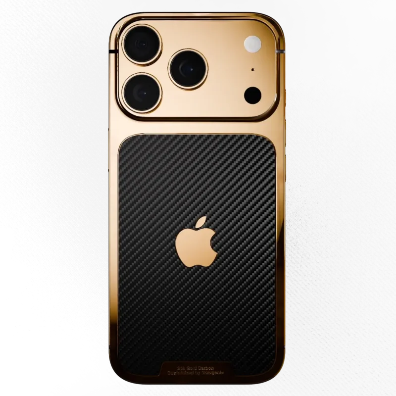 24K Gold Carbon iPhone 17 back.webp
